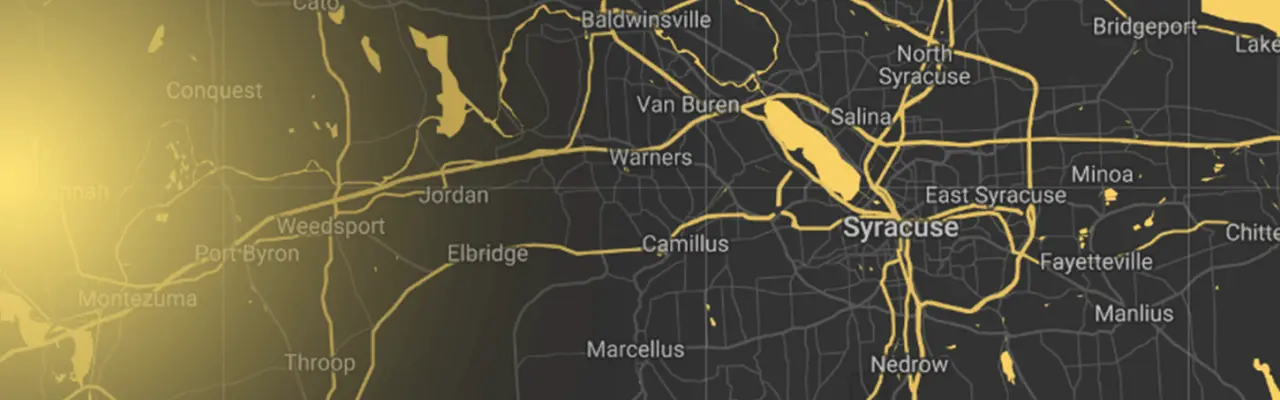 Syracuse service area map